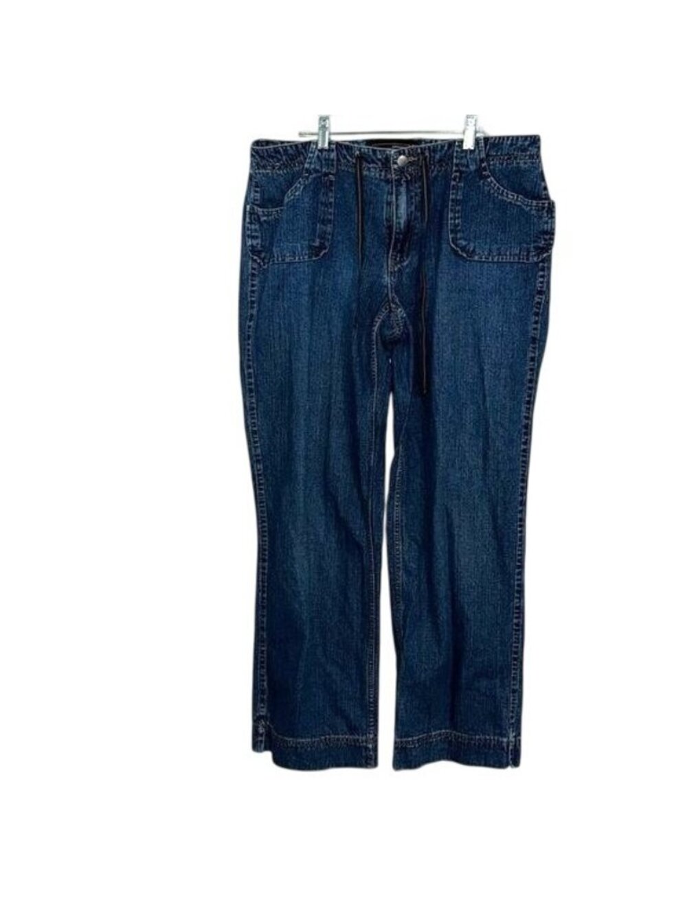 Venezia Womens Denim Jeans Size 14 Average Blue Cotton Pull-On Relaxed Fit With